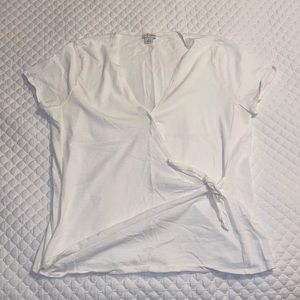 White V-Neck J Crew Short Sleeve